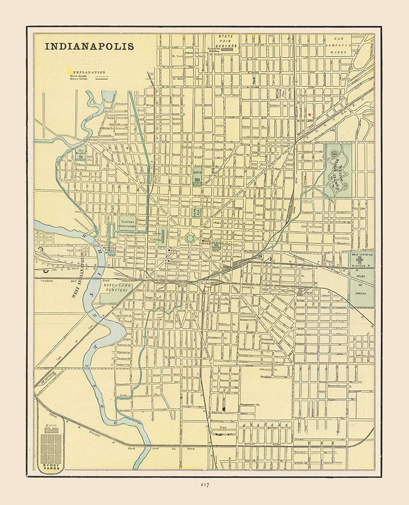 Indianapolis  Indiana - Cram 1892