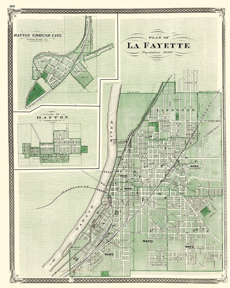 La Fayette Indiana - Baskin 1876