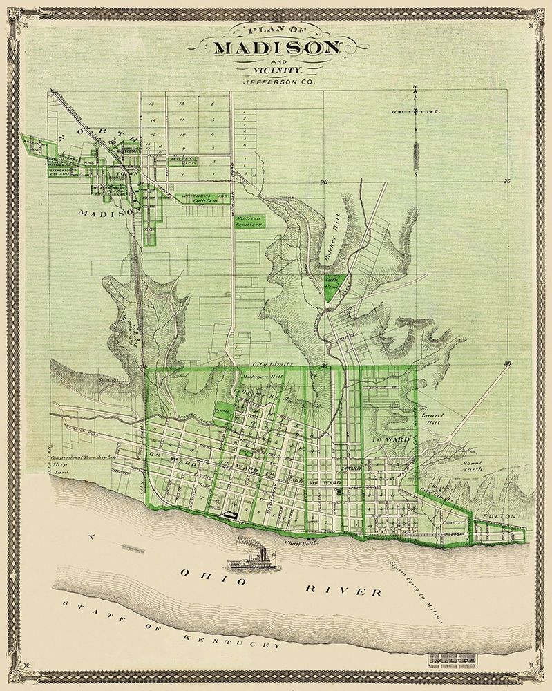 Madison Indiana Landowner - Baskin 1876