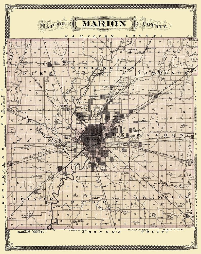 Marion Indiana Landowner - Andreas 1876