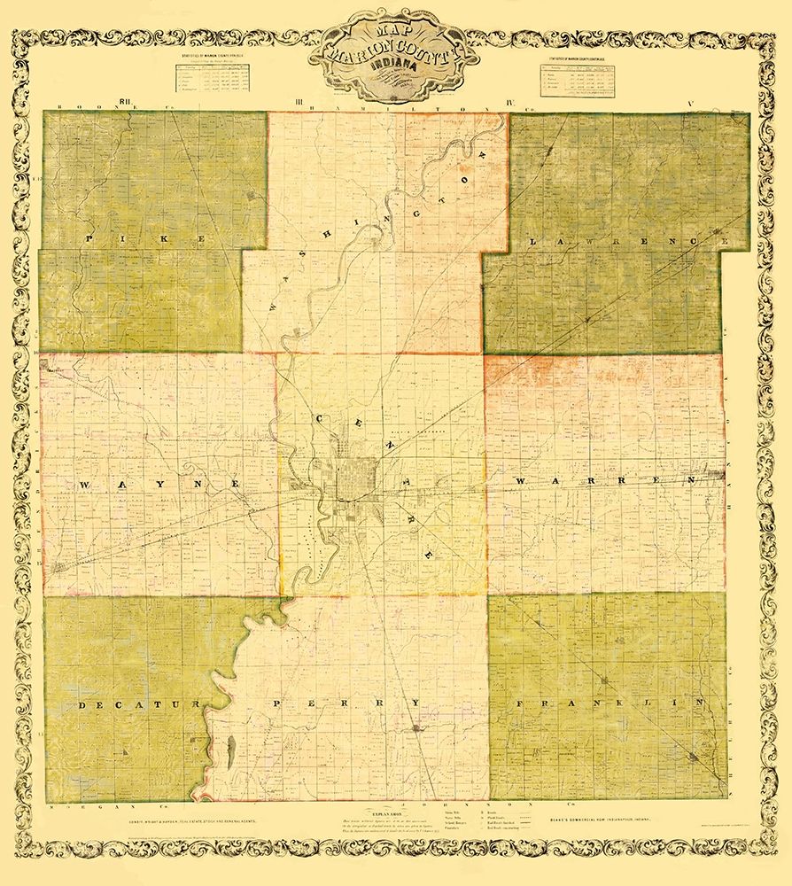 Marion Indiana Landowner - Wallace 1855