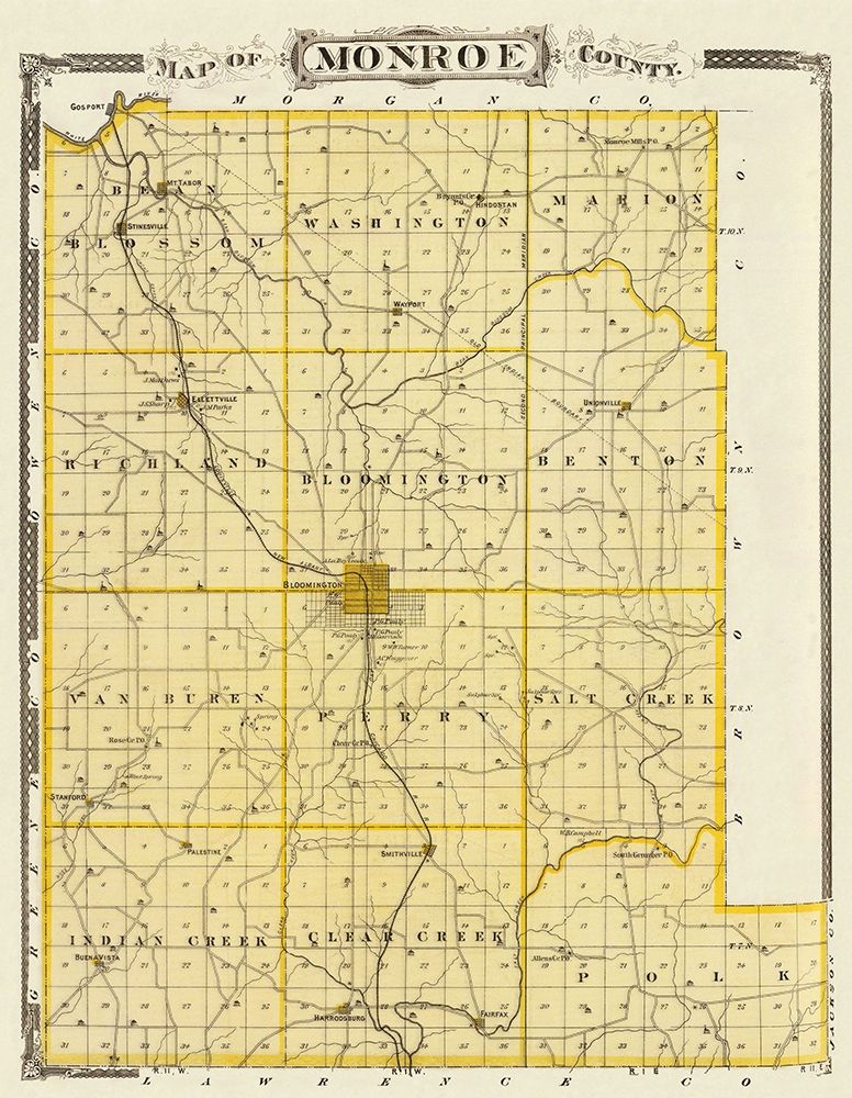 Monroe Indiana Landowner - Andreas 1876