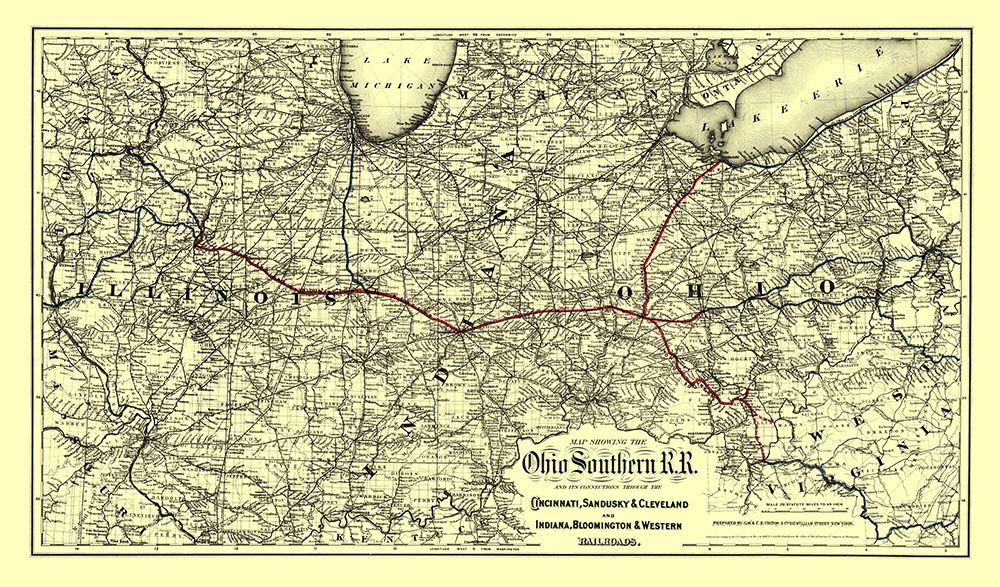 Ohio Southern Railroad - Colton 1881