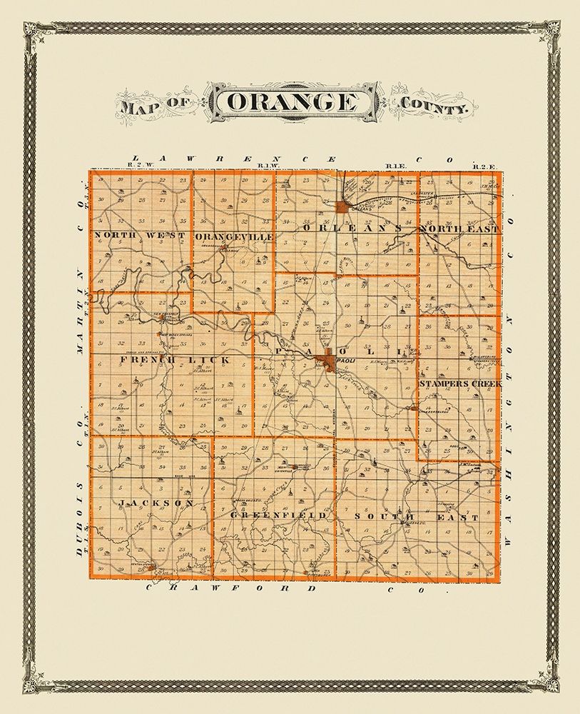 Orange Indiana Landowner - Andreas 1876