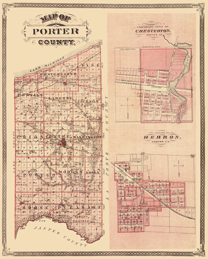 Porter Indiana Landowner - Andreas 1876