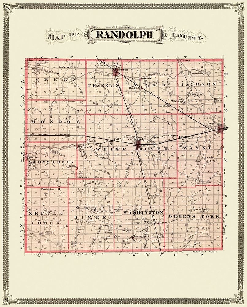 Randolph Indiana Landowner - Andreas 1876
