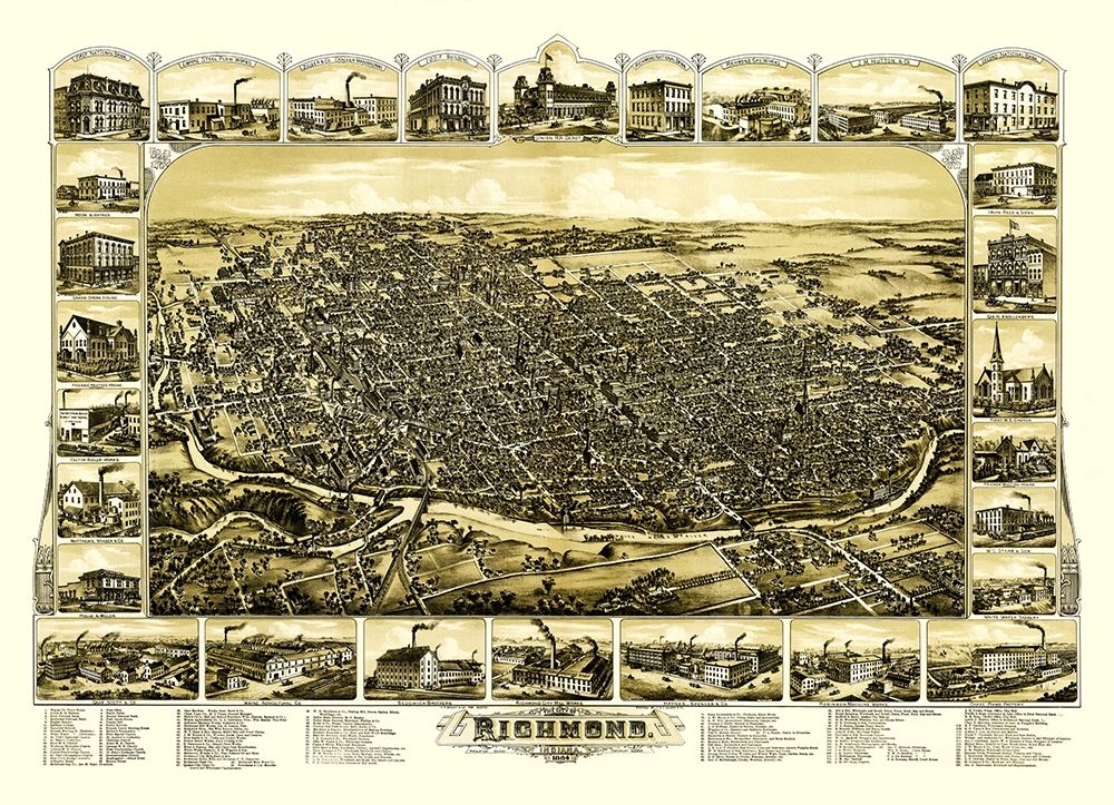 Richmond Indiana - Gilman 1884