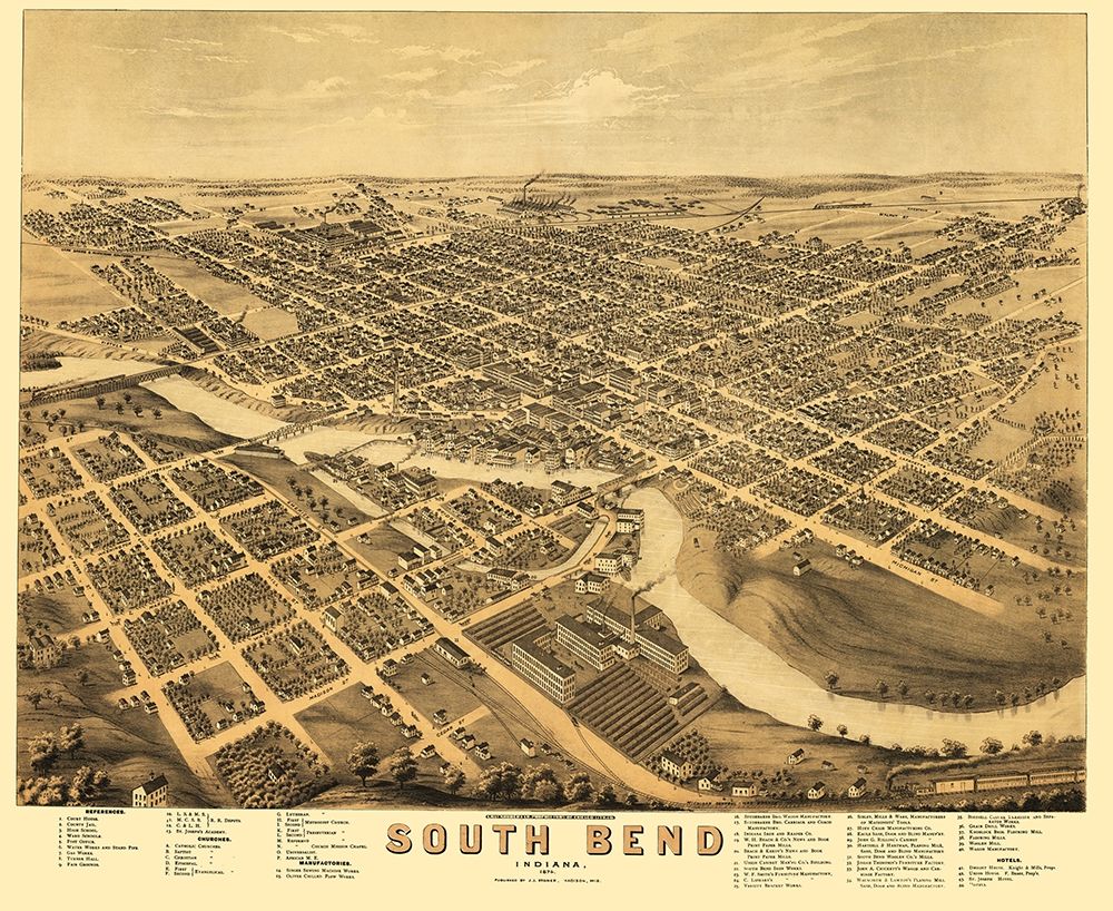 South Bend Indiana - Stoner 1874