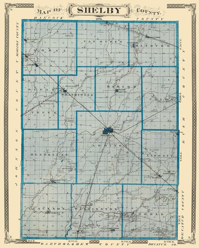 Shelby Indiana Landowner - Andreas 1876