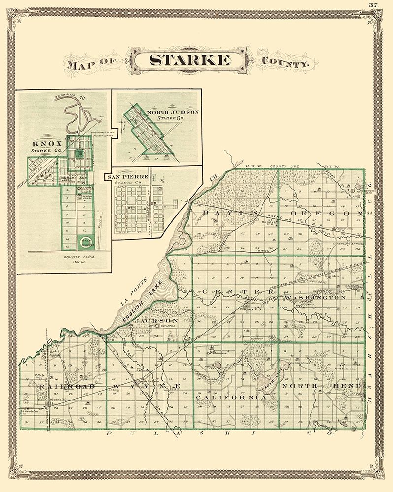 Starke Indiana Landowner - Baskin 1876