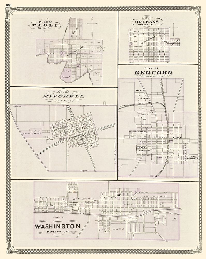Washington, Paoli, Orleans, Bedford, Mitchell