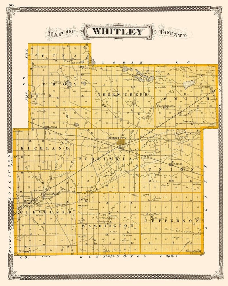 Whitley Indiana - Baskin 1876