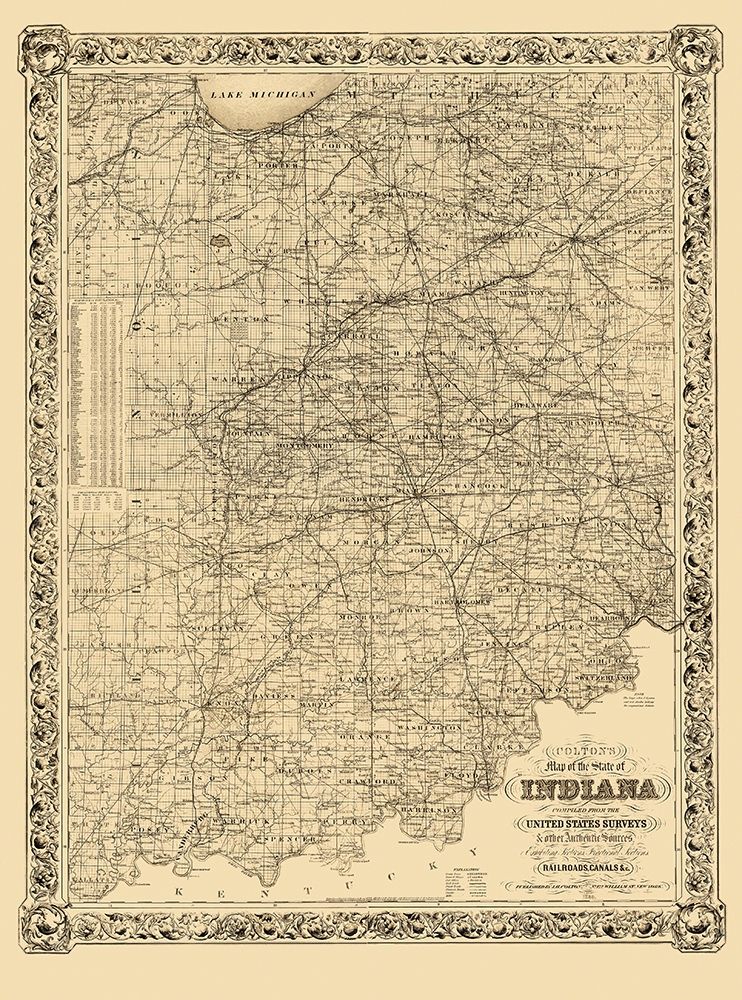 Indiana - Colton 1860