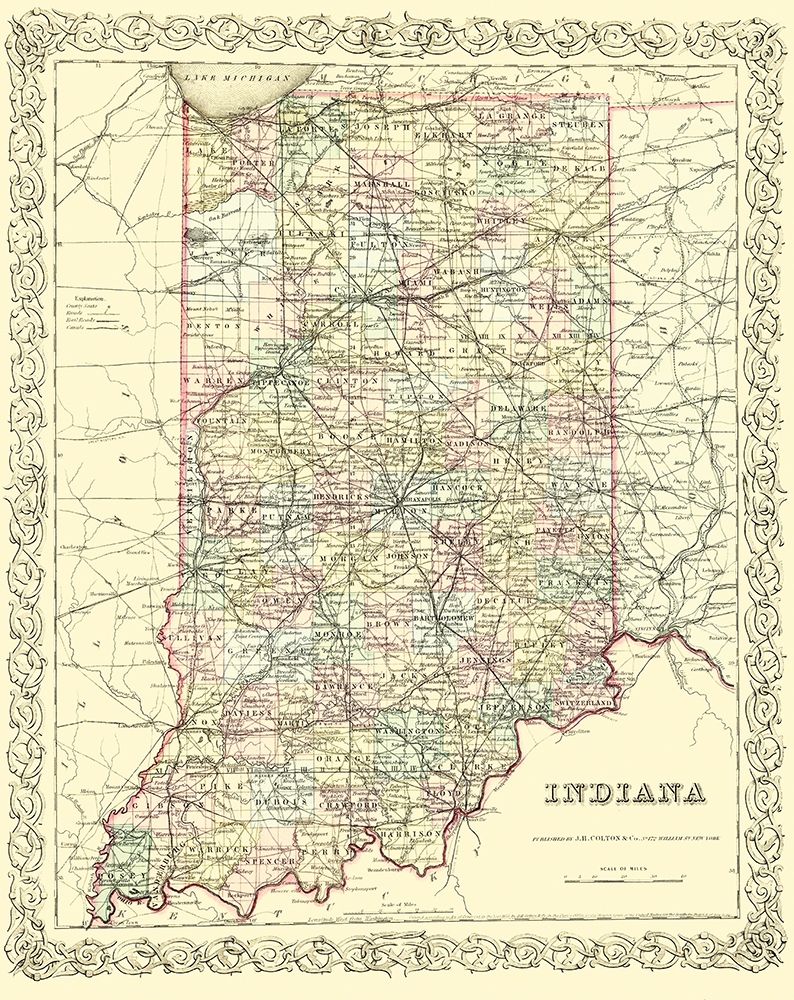 Indiana - Colton 1856