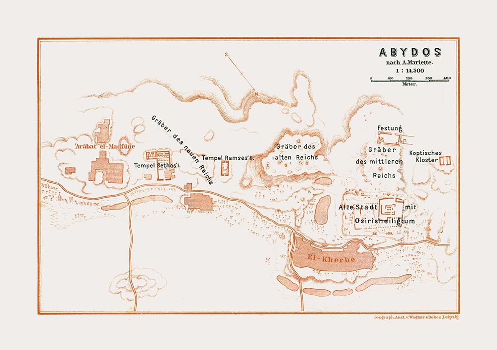 Abydos Egypt Africa - Baedeker 1913