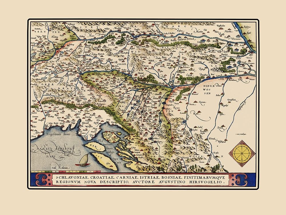 Adriatic Eastern Region - Ortelius 1570