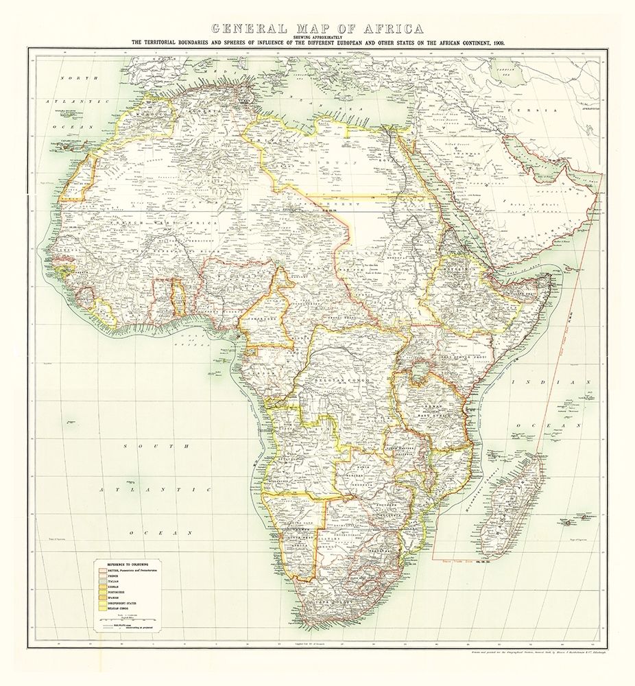 Africa - Bartholomew 1909