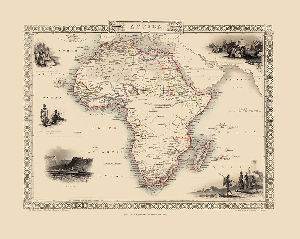 Africa - Tallis 1851