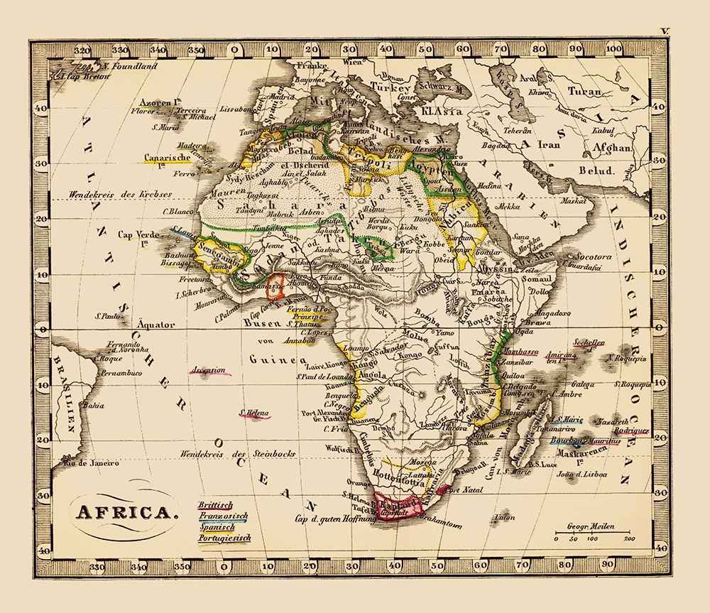 Africa - Stieler 1852