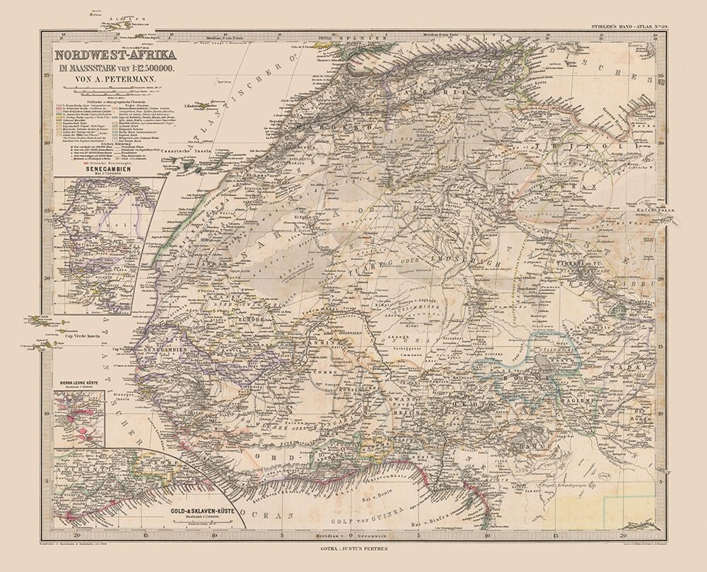 North West Africa - Stieler  1885