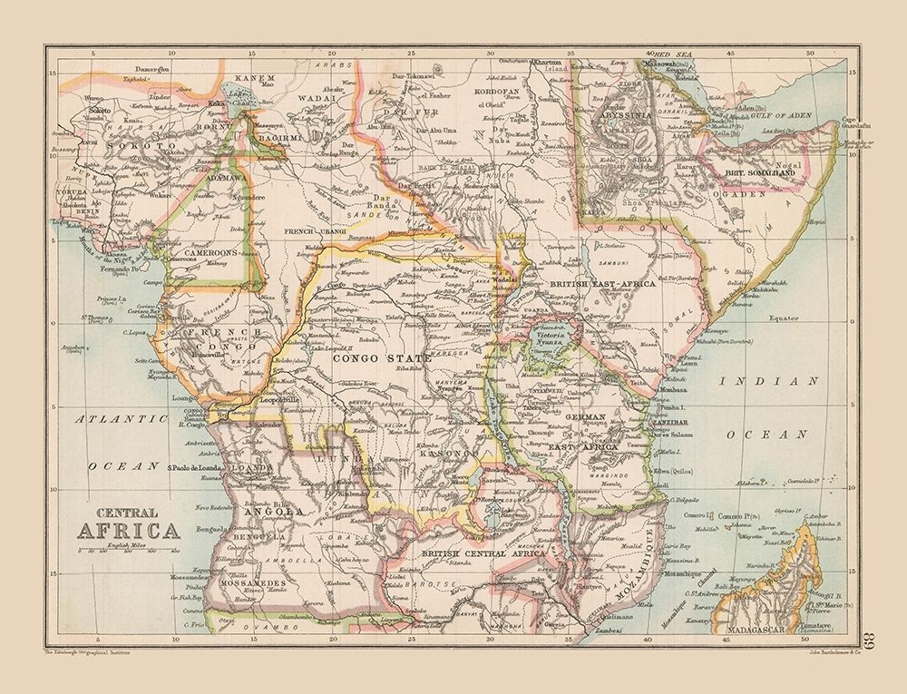 Central Africa - Bartholomew 1892