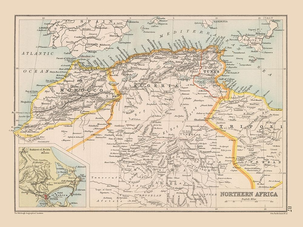 Northern Africa - Bartholomew 1892