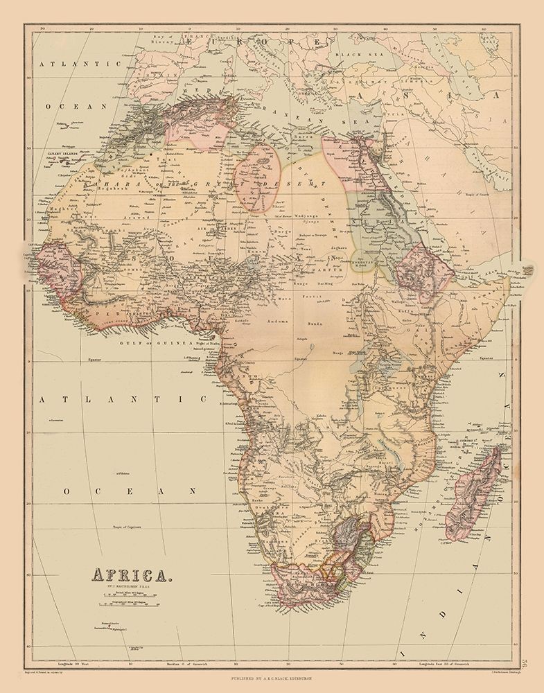 Africa - Bartholomew 1867