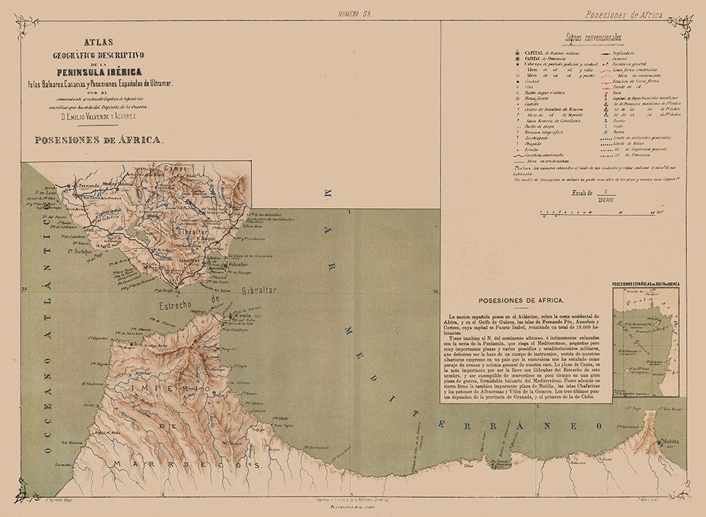 Spanish Possessions in Africa - Valverde 1880