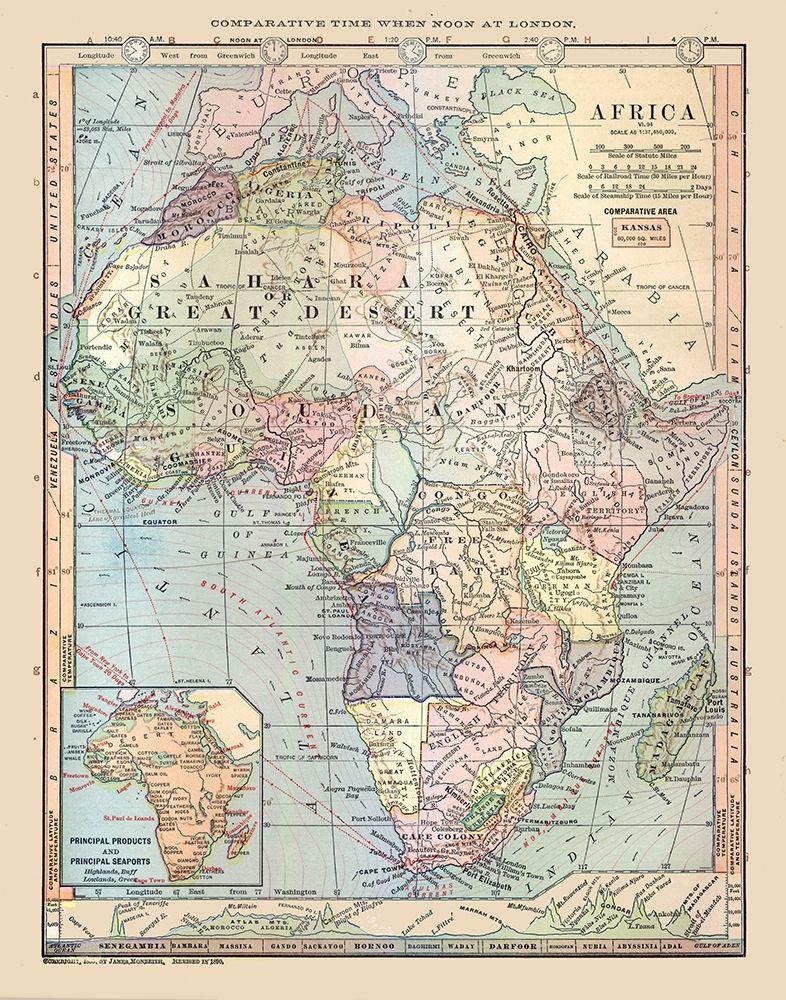 Africa - Monteith 1882