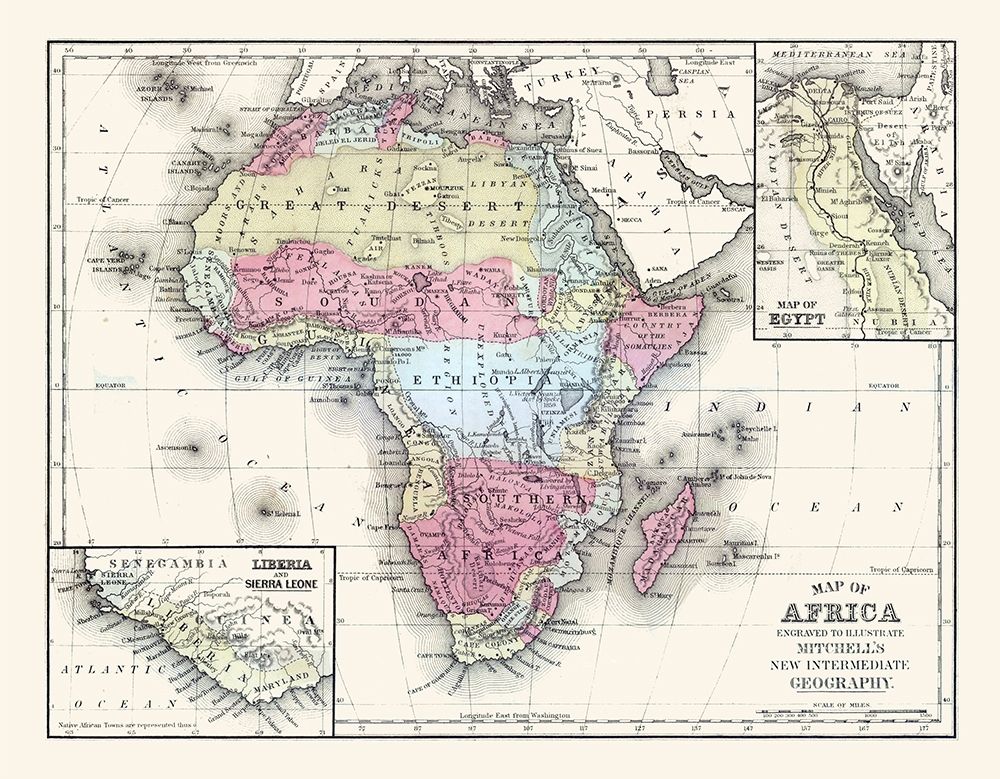 Africa - Mitchell 1877
