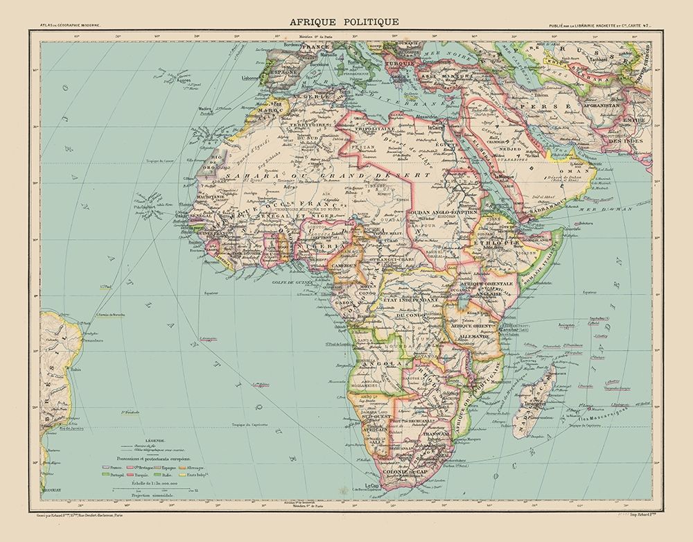 Political Africa - Schrader 1908