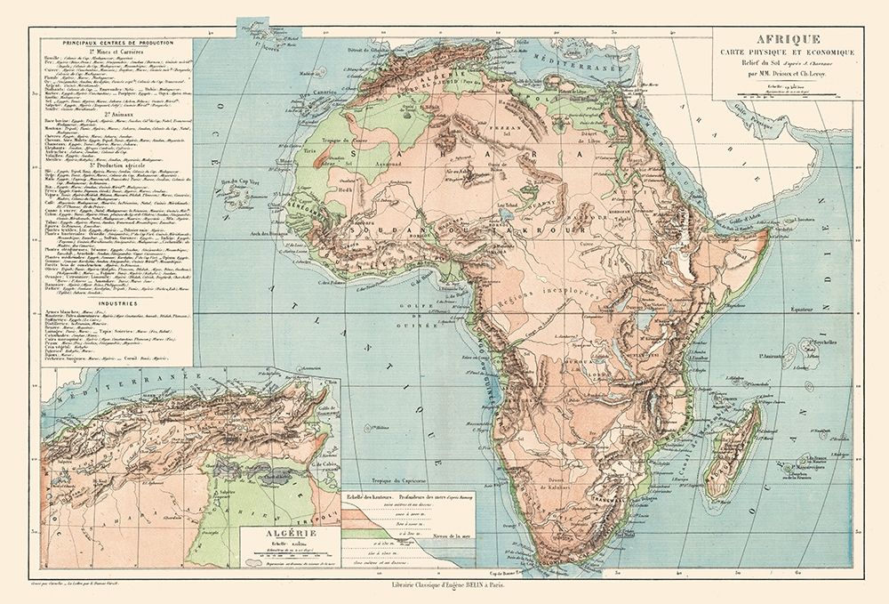 Physical Africa - Drioux 1882