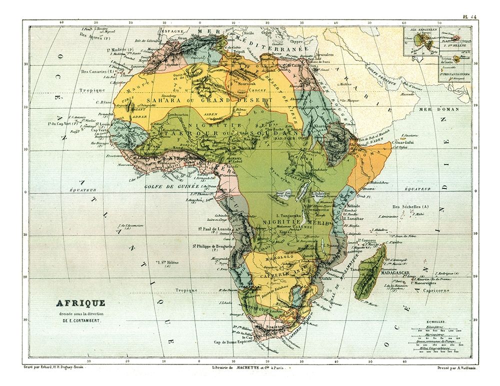 Political Africa - Cortambert 1880