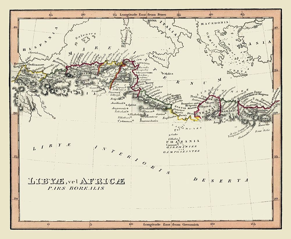 Ancient Northern Africa - Fenner 1830