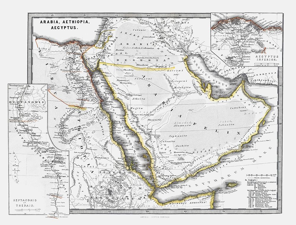 Arabia Ethiopia Egypt - Spruner 1865