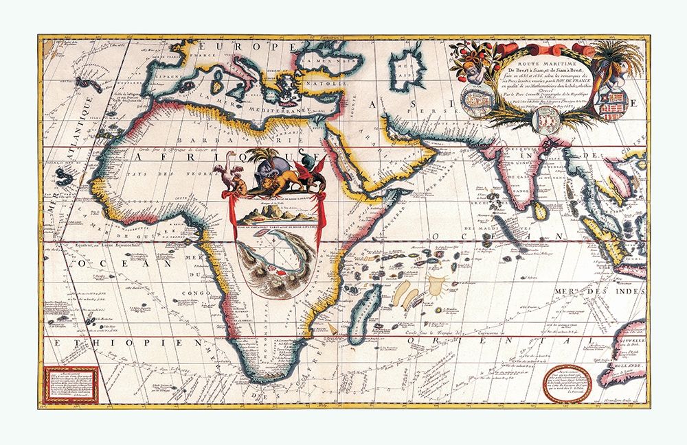Maritime Route Brest to Siam Africa