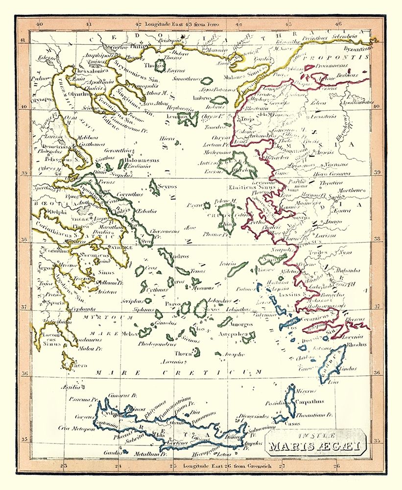 Aegean Islands Europe - Fenner 1830