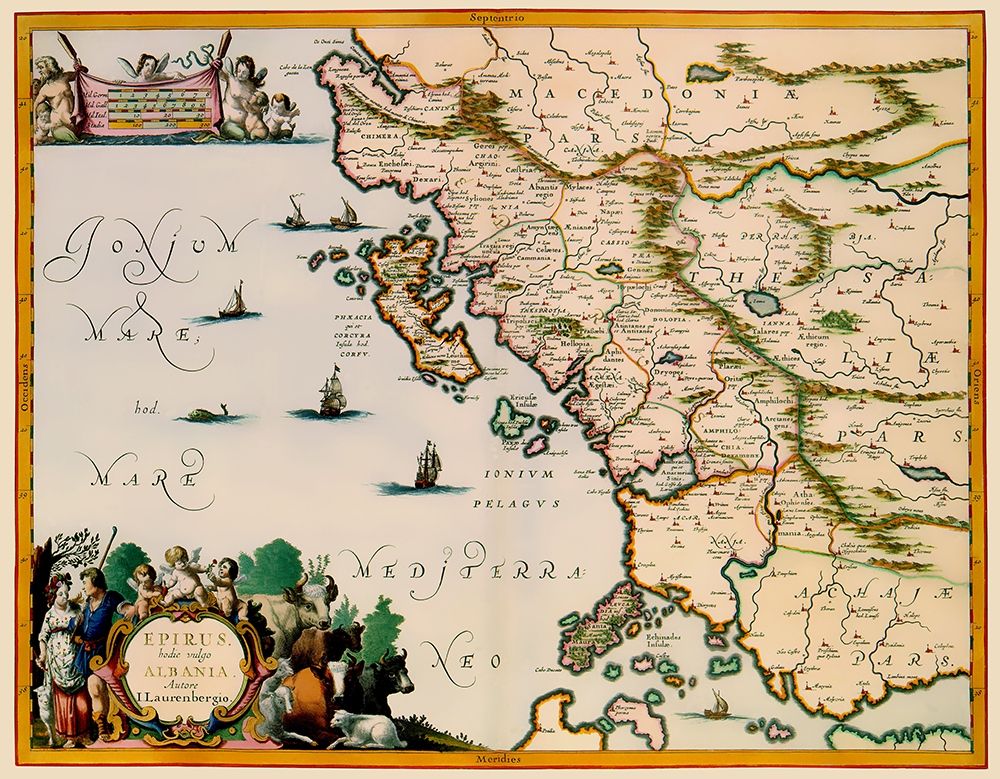 Albania Greece - Jansson 1654