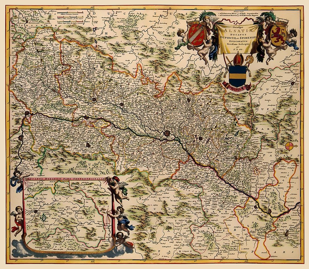 Alsace Region France - De Wit 1688