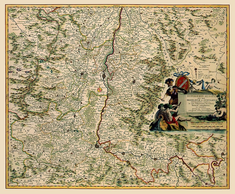 Alsace Region France - Visscher 1681