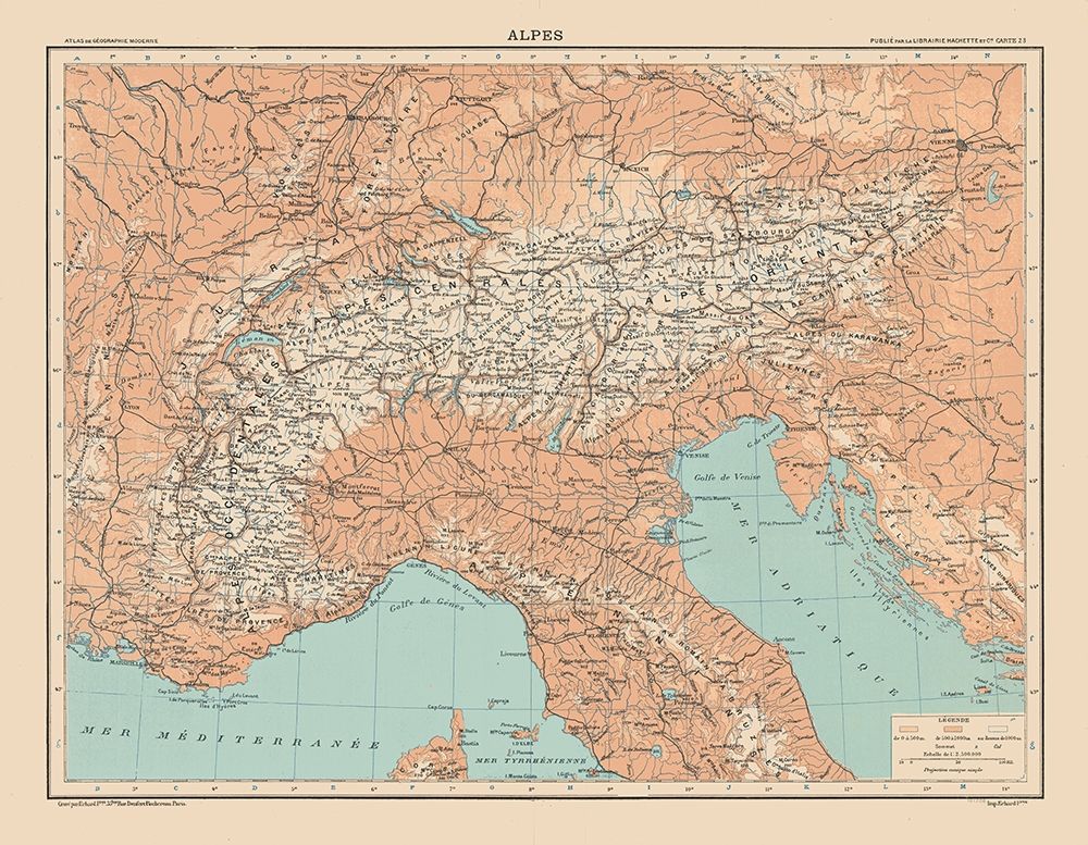 Alps Europe - Schrader 1908