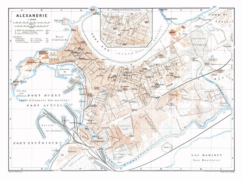 Alexandria Egypt - Baedeker 1913