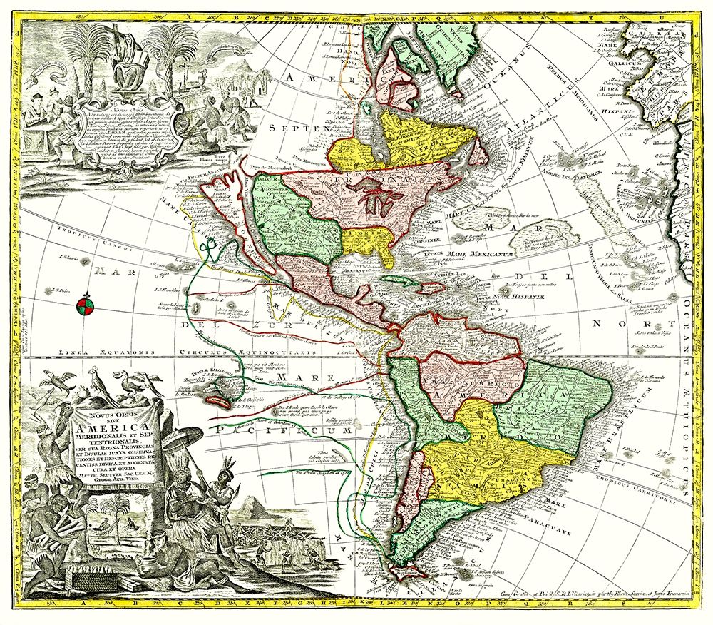 North South America - Seutter 1745