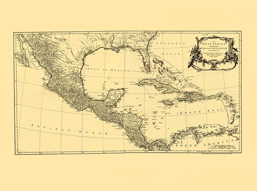 Americas Caribbean Gulf of Mexico - Jefferys 1760