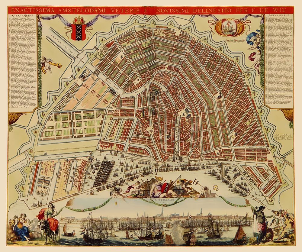 Amsterdam Panoramic Netherlands - De Wit 1688