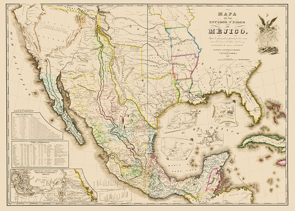 Mexico United States Territories - Disturnell 1847