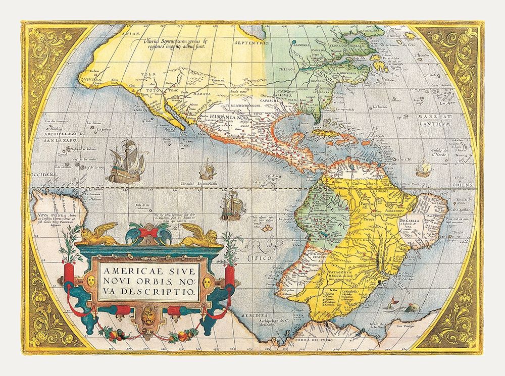 North South America - Ortelius 1570