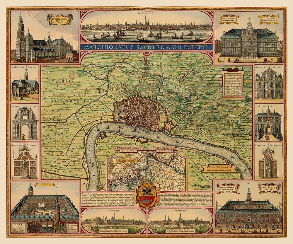 Antwerp Area Belgium Benelux - Visscher 1624