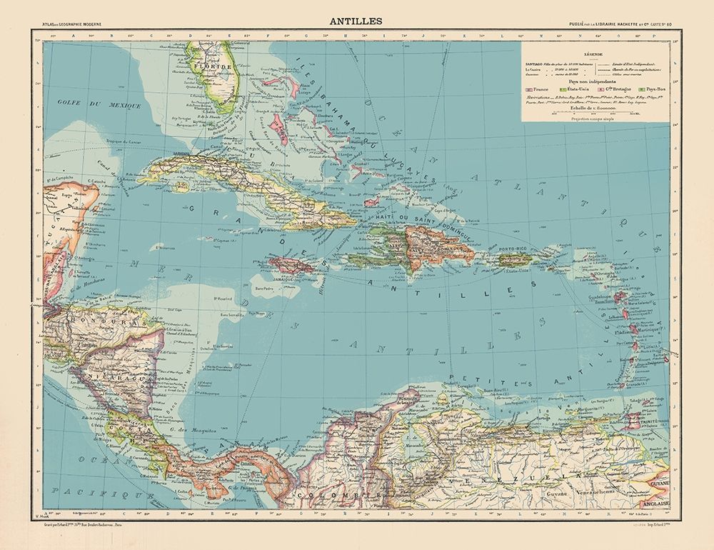 Antilles Central America Caribbean - Schrader 1908