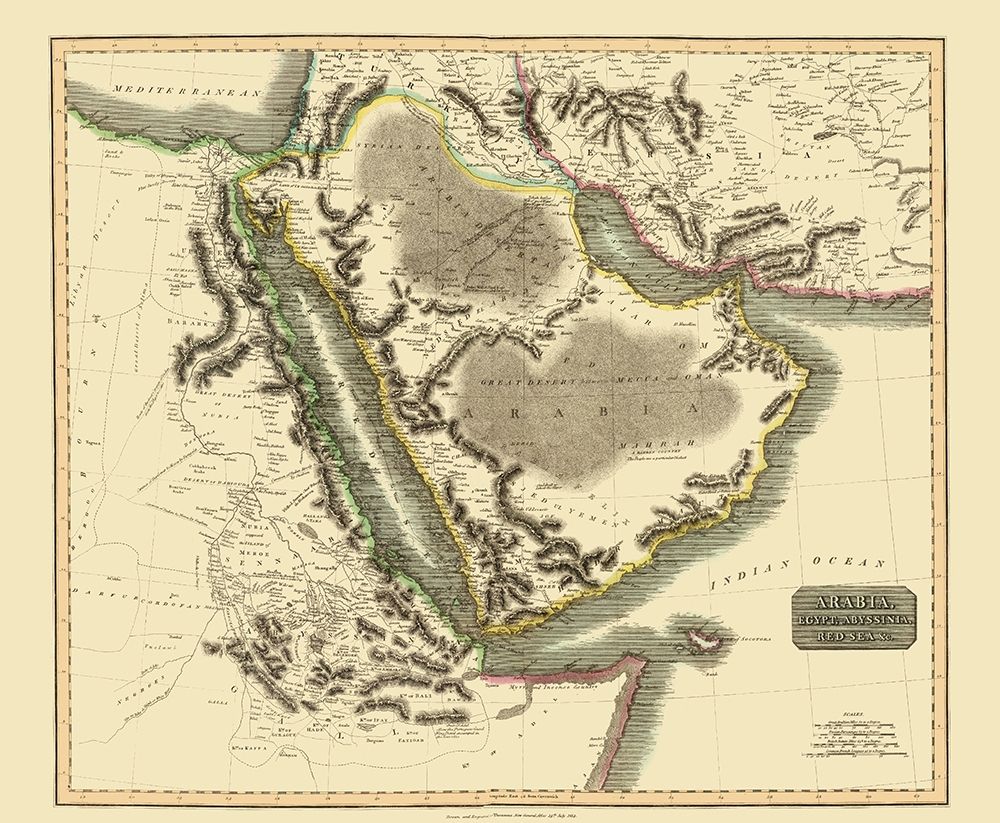 Arabian Peninsula Middle East - Thomson 1814